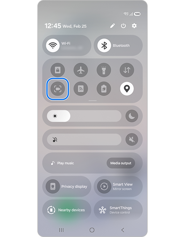 Android Quick Settings · Screen Recorder